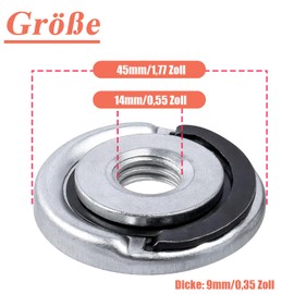 HaoTrade Set of 2 quick release nuts M14, angle grinder flange groove, nuts angle grinder, clamping nut for all angle grinders, angle grinder accessories, grinding wheel change without tools