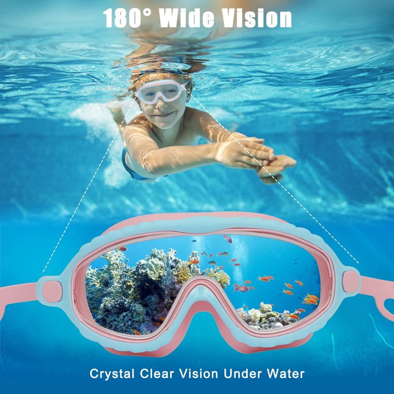 FWE Swim Goggles 1 Pack Anti-Fog Anti-UV Wide View Swimming
