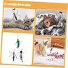 COLLBATH Cat Teaser Attachment 6pcs Cat Feather Replacement Cat Worm