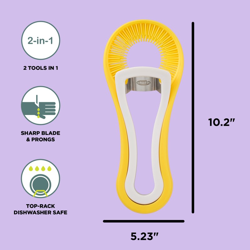 Chef’n Nesting Corn Tool Set, Corn Peeler and Desilker Brush,
