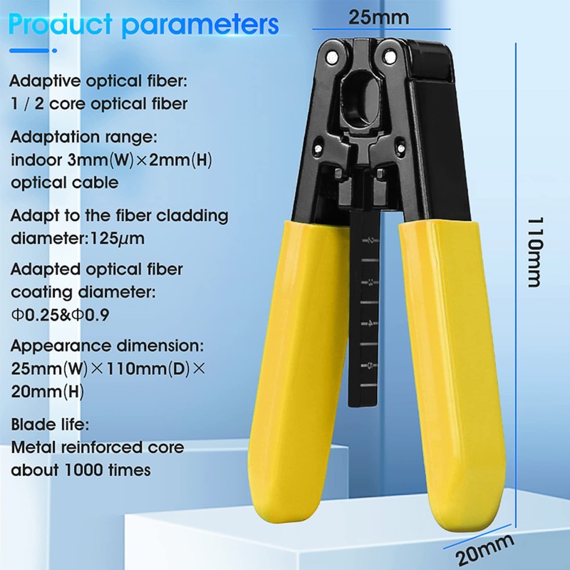 FYBOPTWU - 2 pcs Fiber Optic Drop Cable Stripper for