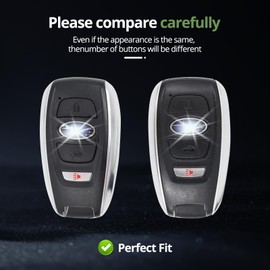 for Subaru Key Fob Cover with Keychain.No Screws Required for Installation. Compatible with Forester Outback BRZ Legacy CrossTrek Ascent WRX (Green)