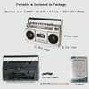 Retro Classic 80s Style Portable Boombox with Cassette Player Recorder,