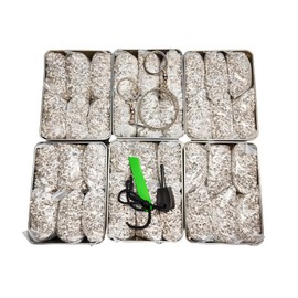 eGreen Emergency Fire Starter Magnesium 6 Bags Ferro Rod for Storm Hurricane Outages Camping Hiking Bushcraft Outdoor Survival + Free Tin Container (36 Bags + 1 x Ferro Striker + Saw + 6 Tin Boxes)