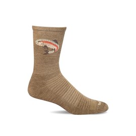 Sockwell Men's Trout Essential Comfort Socks, Khaki - L/XL