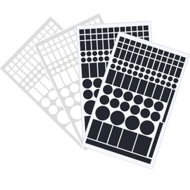 4pcs Dimming Stickers，LED Light Blackout Sticker Light Dimming Stickers, Suitable for Bedroom Fans, air conditioners, routers, etc. to Adjust The Brightness of Device Indicators (Black-2,White-2)