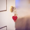 CHUQING Heart Key Ring Car Key Ring With Sparkly Rhinestones