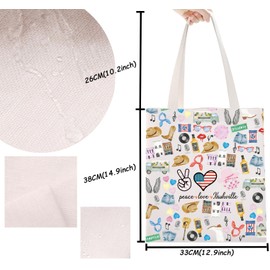 TSOTMO Nashville Gift Peace Love Nashville Tote Bag for Nashville Trip Traveler Country Music (Nashville Tote)