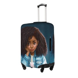 Suitcase covers for luggage tsa approved luggage cover for Suitcase Washable Suitcase Protector Anti-scratch Suitcase cover Medium African American Black Girl