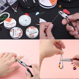 YUENTOEN Jewelry Making Kit Jewelry Tools Kits Pliers Set, Mini Plier Round Nose Plier Scissor Tweezer Tool for Jewelry Making, Repair and Beading (8Pcs)