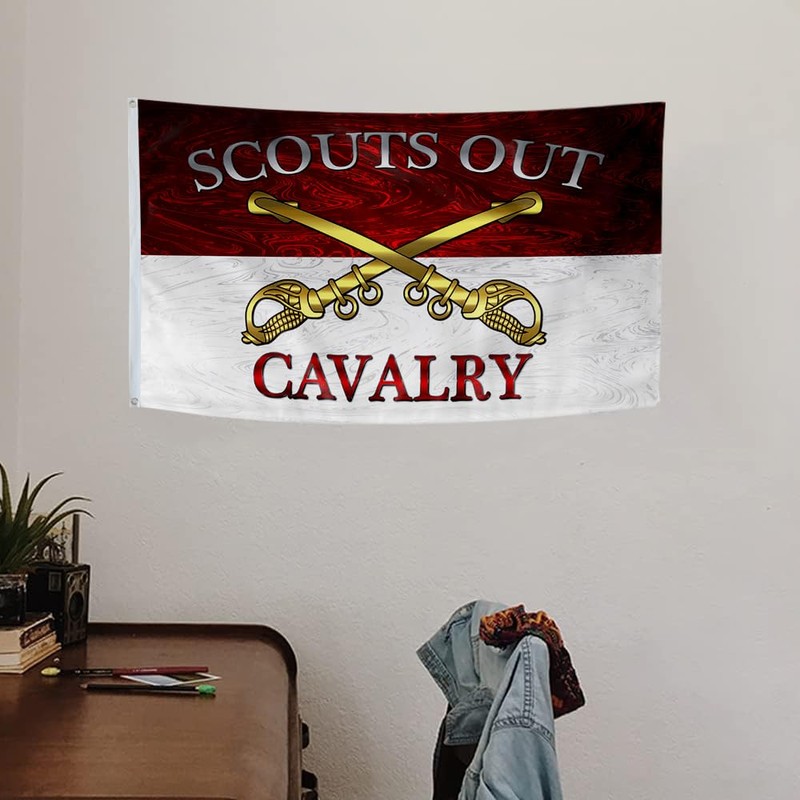 United States Army Cavalry Scouts Out Flag US Military Flag
