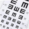 VILLFUL 2pcs Eye Chart Visual Testing Wall Chart for Eyesight