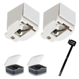 GDGJWL 2-Pack ATN3600L Stylus Replacement - Diamond Tip & Carbon Fiber Turntable Needle for Audio-Technica AT-LP60X/AT3600L/AT-LP2D, Includes Brush & Tweezers