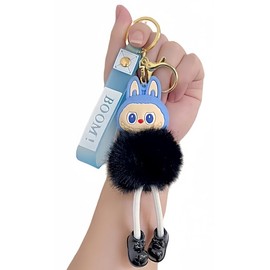 FENASH Bag Charms，Purse Charms，Cute Keychain，Purse Charms for Handbags，Keychain Cute，Bag Charms for Handbag (Black+Blue)