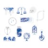 World Craft KFS-031 Glitter Clear Flake Sticker Fantasy