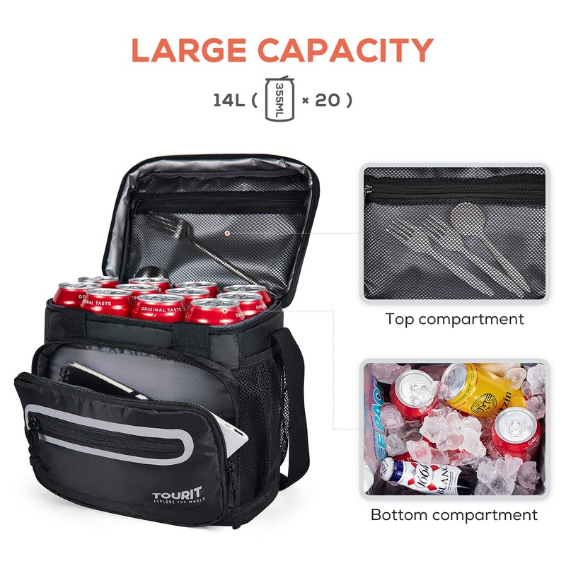 TOURIT Large Lunch Bag 14L Insulated Lunch Box Lunch Cooler