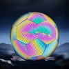 Reflective Football PU Glowing Sports Soccer Ball with Pump for