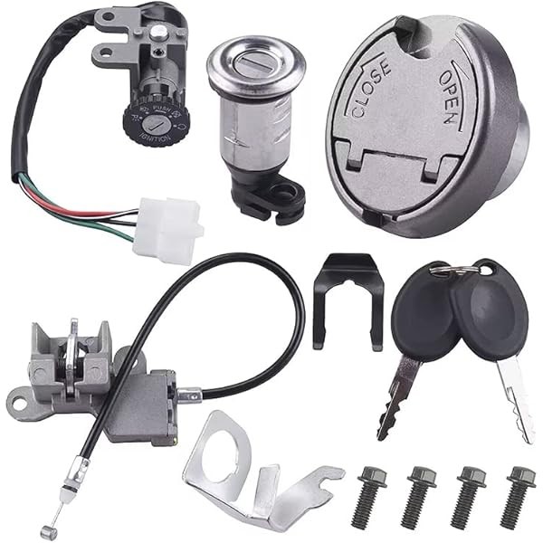 Ignition Switch Key Gas Tank Cap Saddle Lock Set fit