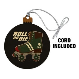 GRAPHICS & MORE Roller Skates Derby Roll Or Die Combat Boots War Punk Wood Christmas Tree Holiday Ornament
