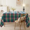 Incisite Gingham Tablecloth, 140cm x 140cm Cotton Linen Table Cloth,