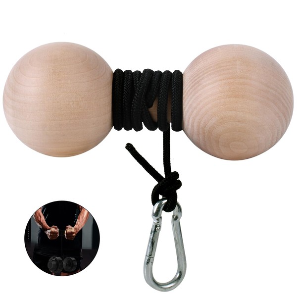 YCHLCHL Wooden Wrist Roller and Forearm Strengthener,Grip Strength Trainer,Arm Blaster
