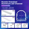 Muzata 10Pack 3.3FT/1M Upgraded Excellent Spotless LED Channel Silver Deeper