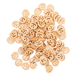 jojofuny 100pcs Pumpkin Shape Wooden Buttons Hand Made DIY Cartoon Buttons for Sewing Craft Projects and Decoration for Clothing and Crafts