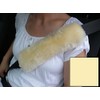 Sheepskin Seat Belt Strap Covers color natural