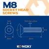 Pack of 30 M8 x 20 mm Countersunk Screws with
