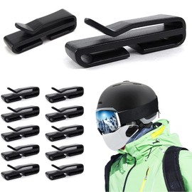 Pack of 10 (38 mm) Mask Holder Ski Helmet Clip Ski Helmet Clip Holder – Holder to Attach Masks to Helmet – Mask Extension Hook for Extending Mask Holder Helmet