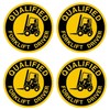 Qualified Forklift Driver Hard Hat Hardhat Decal Sticker Placard 2"W