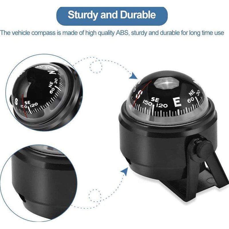 Boat Compass, Outdoor High Precision LED Car Boat Marine Military