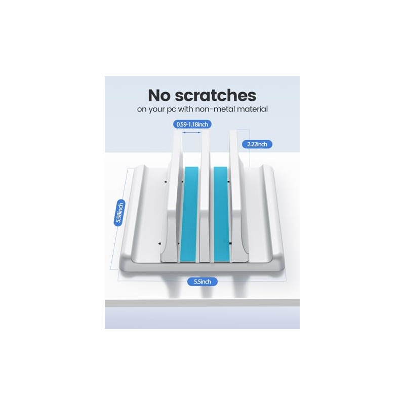 VAYDEER - Soporte Vertical para porttil para computadora, Doble Ranuras