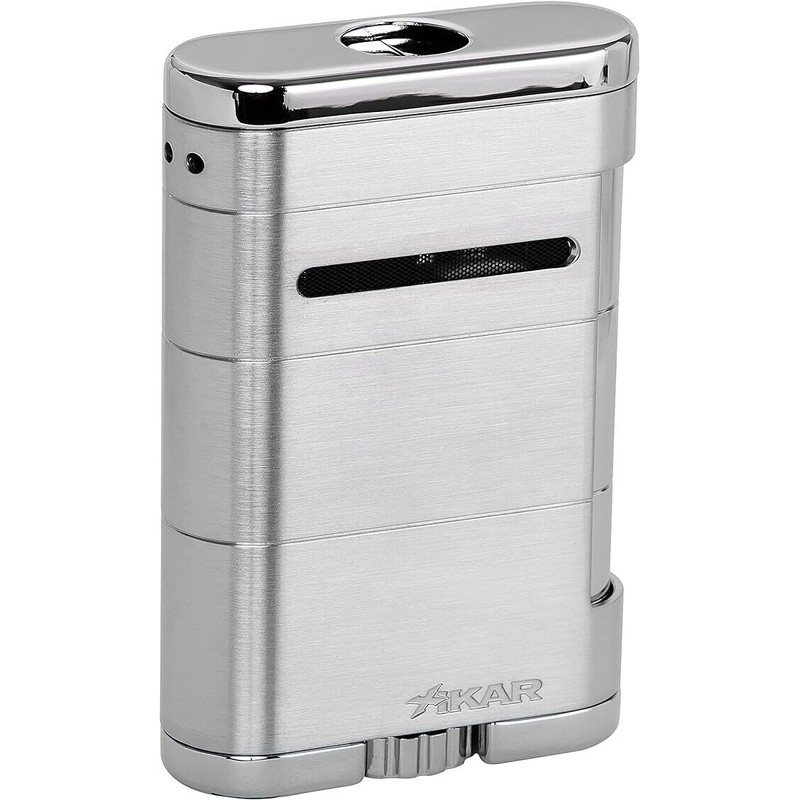 XIKAR Allume Triple Jet Tabletop Lighter, Silver