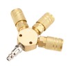 Quick coupling Air Gas Pneumatic T Shape Three Way Tee