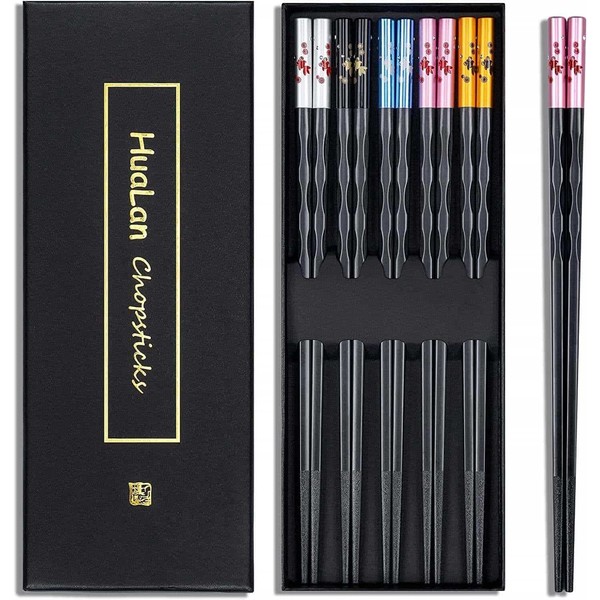 HuaLan Fiberglass Chopsticks Series - Japanese Non-Slip Chopstick, Reusable Dishwasher