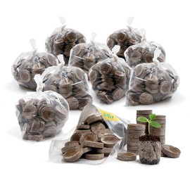 Jiffy 1000 Count- Jiffy 36 MM Peat Soil Pellets Seeds Starting Plugs: Indoor Seed Starter- Start Planting Indoors for Transplanting to Garden or Planter Pot