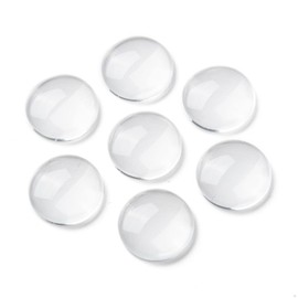 Cheriswelry 200Pcs 15mm Glass Cabochons Round Dome Cabochons Flat Back Glass Tile for Cameo Photo Pendant DIY Decor Crafts Jewelry Making