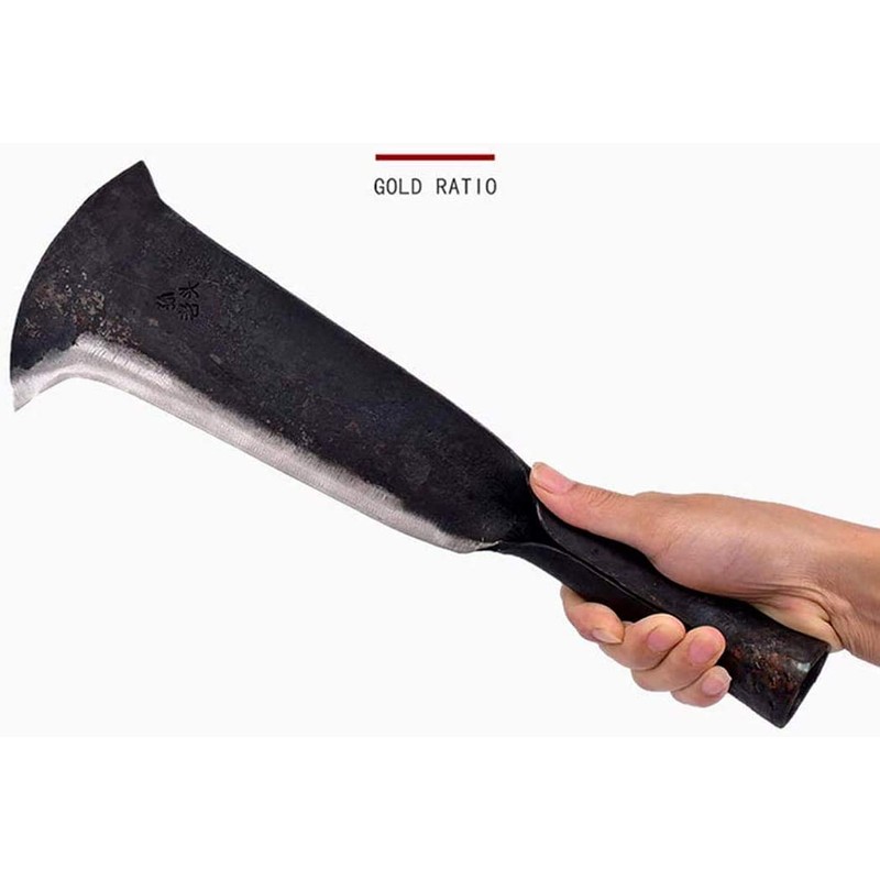 Thick Steel Blade Brush Axe, Heavy Duty Billhook Machete Hatchet