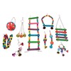 Bird Toy Set Colorful Boredom Relief Chewing Climbing Parrot Swing