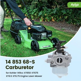 Aylux XT650 XT675 Carburetor for Kohler 149cc XT650 XT675 XT6.5 XT6.75 Engine Lawn Boy MTD Toro Recycler 22 inch Carburetor Replace 14 853 68S 14 853 68-S 1485368S with 14 083 15-S Filter