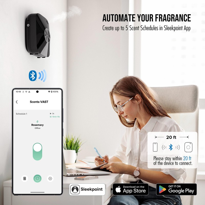 Smart Waterless Essential Oil Diffuser Hotel Scent Starter Kit, 400mL