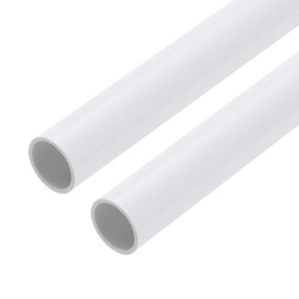 sourcing map 1/2 Inch PVC Rigid Tube Round Pipe Tubing Hardware Tubing 11mm ID 13mm OD 9" Length White High Impact for Water Pipe, Crafts, Cable Sleeve 2pcs
