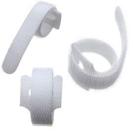 VELCRO® Brand Cable Ties One Wrap Double Sided Straps 20mmx200mm White 10 Pieces