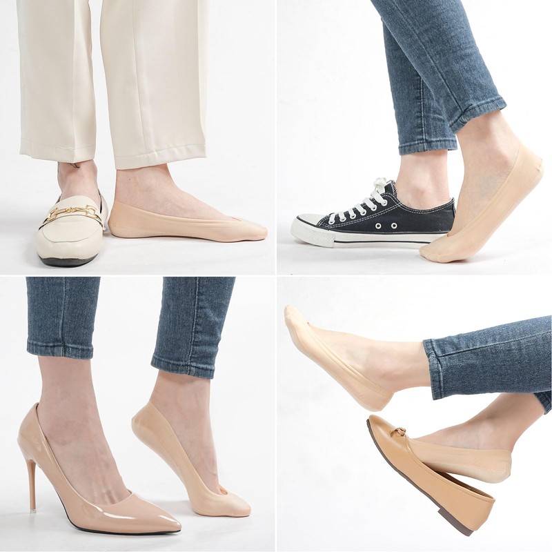 FAYBOX 6 Pairs No Show Socks Womens Ultra Low Cut