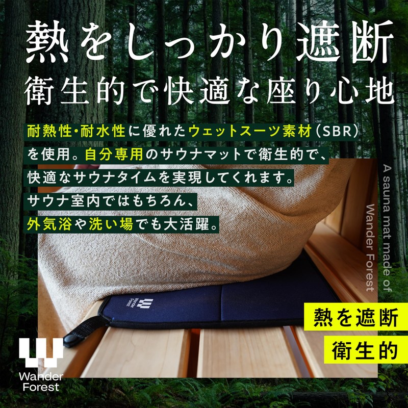 Wander Forest Sauna Mat, Wetsuit Material, Ultra-thin, Foldable, Sauna Goods,