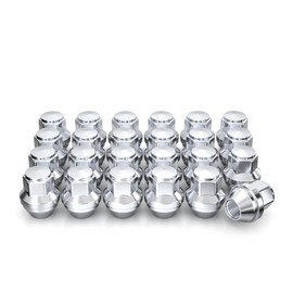 White Knight M14x1.5 Lug Nuts for Select Ford Edge, Explore, Fusion, Maverick, Mustang and Lincoln Aviator, Continental, MKs and Nautilus. Factory Style Chrome Bulge Acorn – WN00709-24AM (24 Pack)