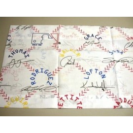 Baseball Legends Valance w/ Names & Signatures ~ Multi ~ 15 x 84 In **NEW**