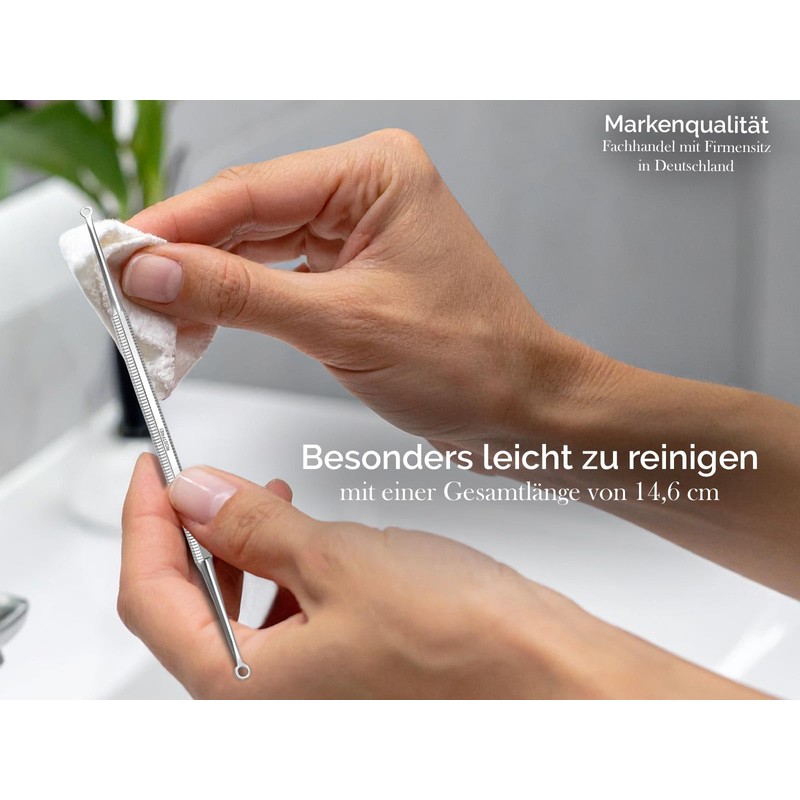 Professional Comedone Squeezer with 2 Holes Stainless Steel for Blackhead
