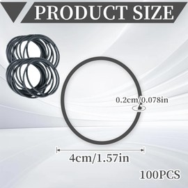 100 PCS Hair Bands, 2mm Small Thin Elastic Hair Ties Seamless Ponytail Braids Holders, Strong Bulk Hair Bobbles No Metal Gentle Elastics No Damage Snag Free for Women Men Girls Kids (Gray)